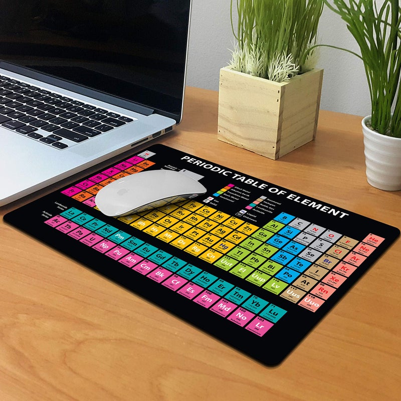 WIRESTER Extra Large (X-Large) Size Non-Slip Rectangle Mousepad, WIRESTER Periodic Table of Elements Black Mouse Pad for Home, Office and Gaming Desk - Image 4